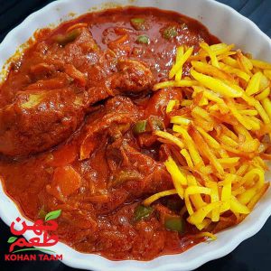 طرز تهیه خورشت مرغ و رب خانگی خوشرنگ با رب کهنطعم