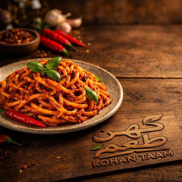 طرز تهیه پاستا تند با رب گوجه