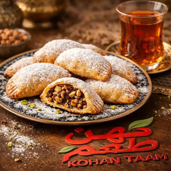 قطاب یزدی؛ دستور خمیر خانگی با عطر هل و زعفران