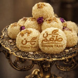 باسلوق زعفرانی؛ شیرینی راحت برای شب یلدا